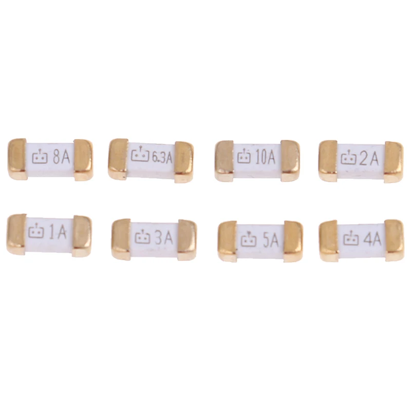 10 штук в партии стопы 1808 125V SMD Быстрый плавкий предохранитель 0.5A 0.75A 1A 2A 3A 4A 5A 6.3A 8A 10A 0451 ультра-быстрое предохранители