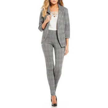 

Women New tight Long pants Fashion Thin Section Slim High Waist Plaid Pencil Long Pants Women Sport Pants