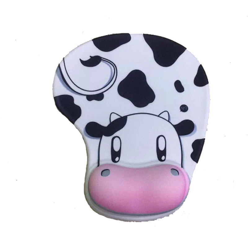 

Wholesale Anime cute milk cow mouse Pad Soft Silicon Gel Mouse pad Gaming carton cow Mouse Mat