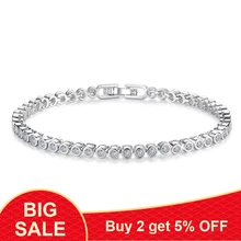 Новые роскошные блестящие Австрийские хрустальные теннисные браслеты для женщин серебристого и золотого цвета, браслет Collier Femme, свадебные ювелирные изделия