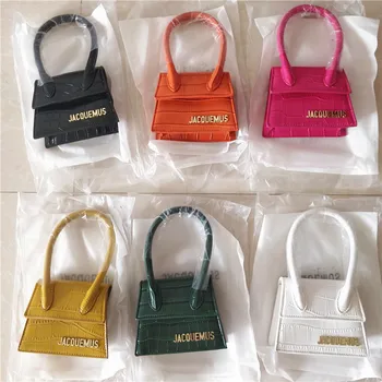 

Jacquemus 2019 Ladies Stone Print Handbags MINI Handbags Alligator Totes Messenger Bag Designer Shoulder Bags Small Flap Clutch