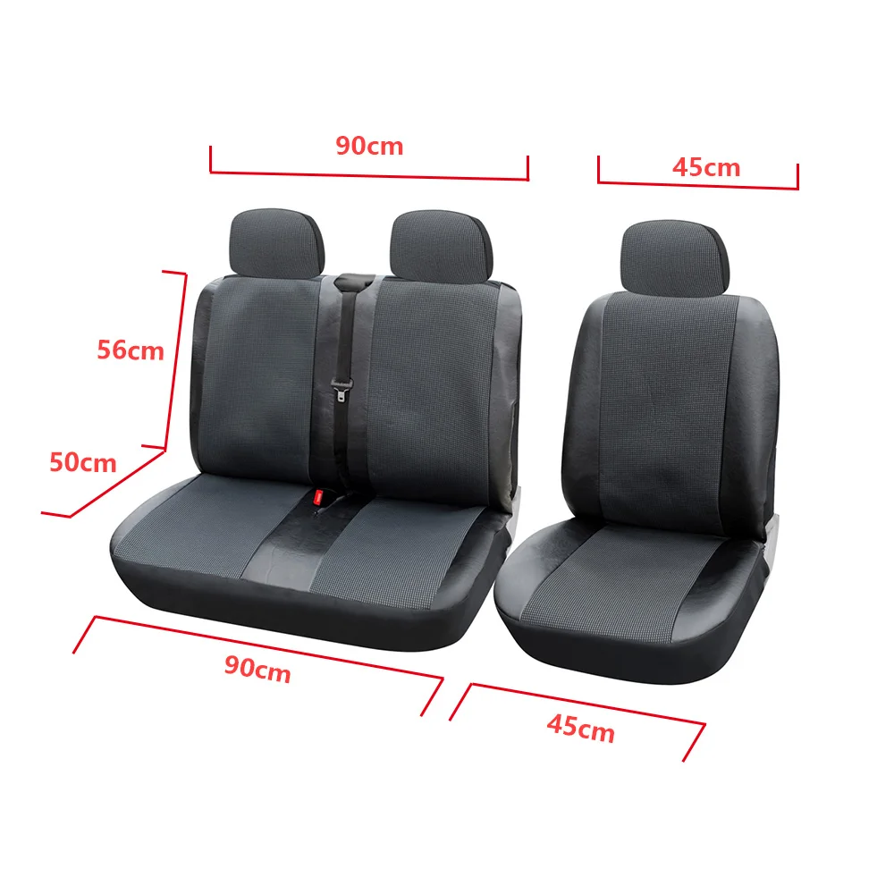 AUTOYOUTH 1+2 Seat Covers Car Seat Cover for Transporter/Van Universal Fit with Artificial LeatherTruck Interior Accessories