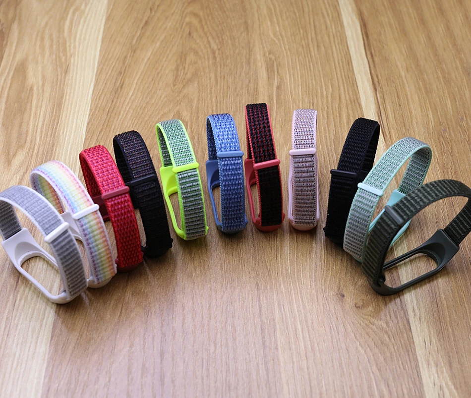 Нейлоновый ремешок BOORUI mi band 4, спортивный нейлоновый ремешок mi band 3, умные аксессуары, Сменный ремешок для xiaomi mi band 3/4