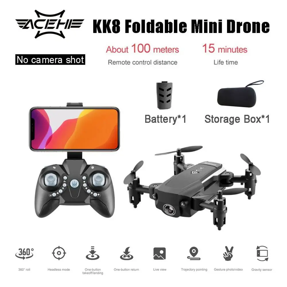 Type 4 KK8 складной мини-Дрон RC FPV Самолет 360 градусов трюк Wifi FPV Дрон RC вертолет игрушки подарок для детей мальчиков и девочек - Цвет: Type 4