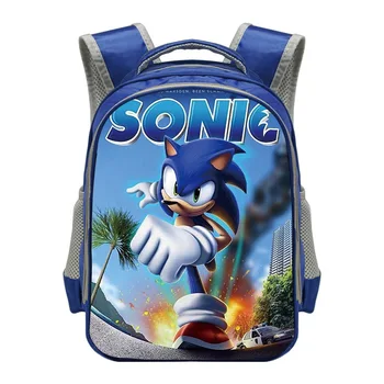 

13 Inch Mario Backpack Children Cartoon Sonic Backpacks Boys Girls SchoolBag For Kindergarten Daily Backpack Kids BookBag