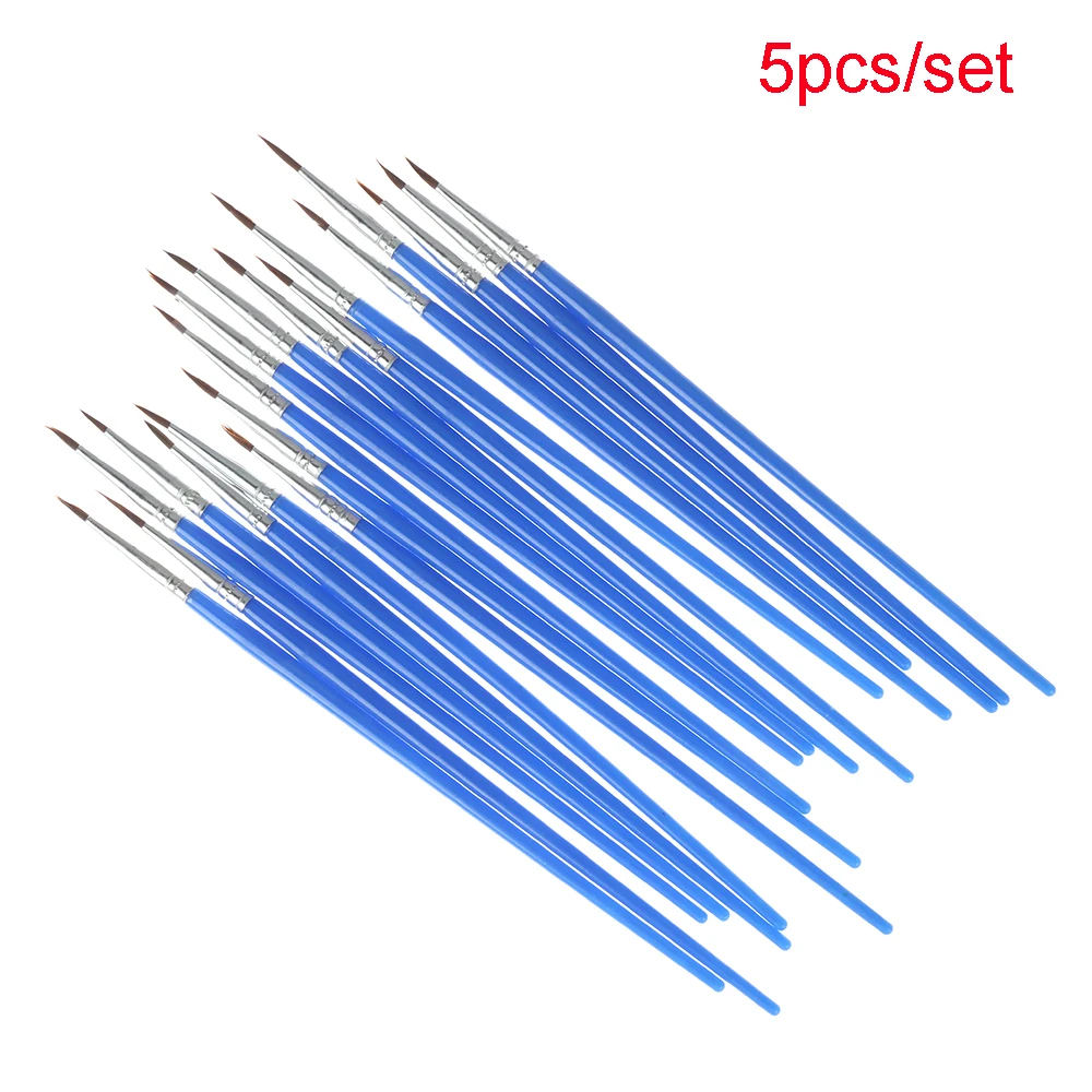 5pcs paint brush 2/4/6 Цвета различные акриловые Краски воды Цвет рисунок пигмент металлик Цвет масло Краски ing акварельных цветов, подарок ребенку сделай сам - Цвет: 5pcs paint brush