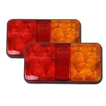  1PCS 12V Waterproof Car Truck LED Rear Tail Light Warning Lights Rear Lamp For Caravan Trailer Truck Lorry Boats 