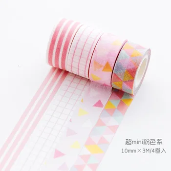 

Decor Colorful Basic Geometry Washi Tape Set Grid fragment Stripes little waves plus DIY Masking Tapes School Office Supplies