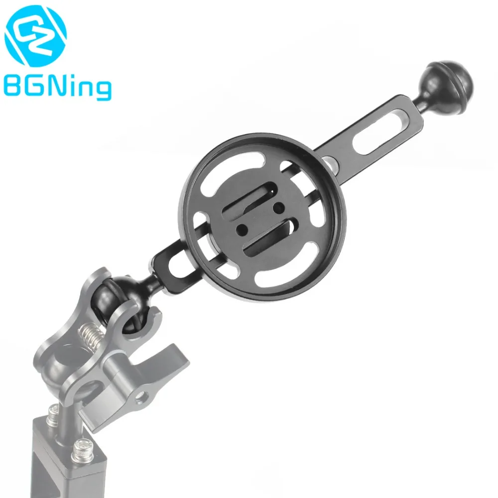 Aluminum 67mm Lens Mount Holder for Macro/Wide Angle Lens with 20cm/13cm Extension Diving Floating Light Arm Underwater SLR Part