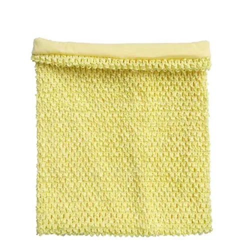 Вязаные топы-пачки для маленьких девочек 1-2 лет с подкладкой, 8x8 дюймов, платья-пачки, топы-пачки «сделай сам», ручная работа, пачки, повязка на голову, пачки - Цвет: Lemon yellow lined