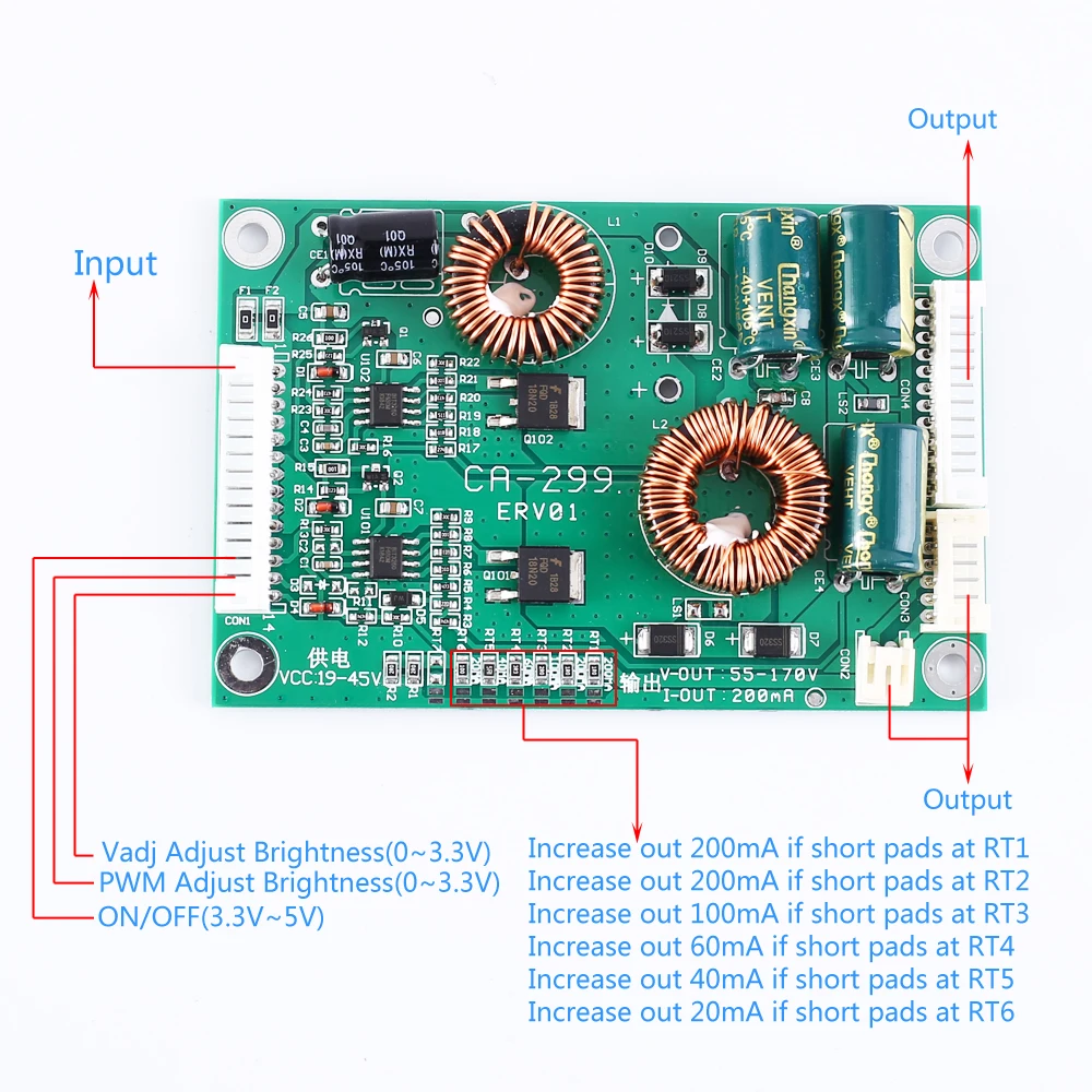 CA-299 26-55 дюймов тв подсветка драйвер повышающий модуль светодиодный инвертор постоянного тока блок питания для светодиодный тв