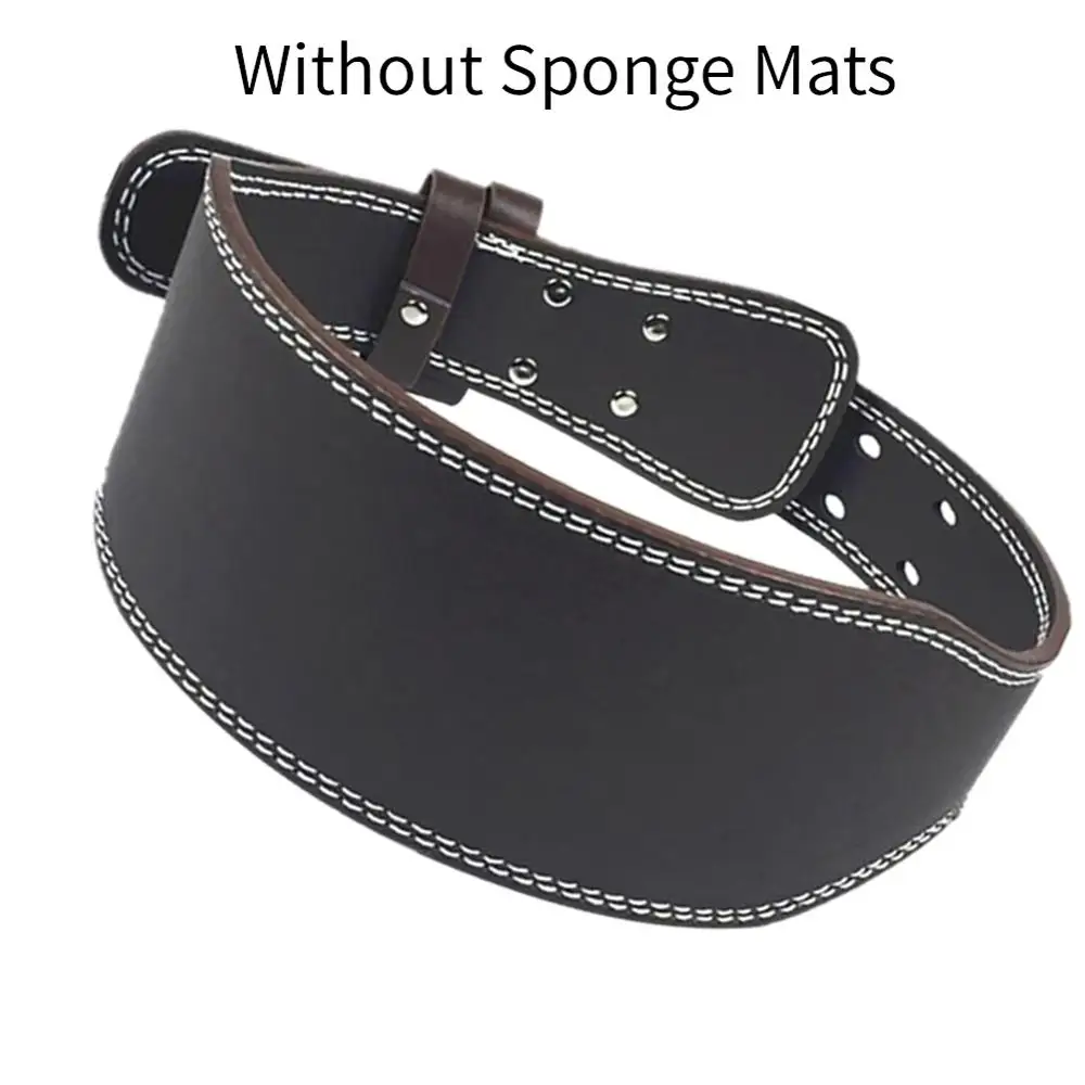 Without Sponge Mats Пояс для тяжелой атлетики, бодибилдинг, фитнес штанга, силовая атлетика, тренировка, защита талии, пояс для спортзала, для спины, Губка мат - Цвет: Without Sponge Mats