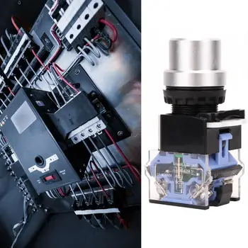 

10 Pcs Key switch BEM38-20Y/33 3 Position 22mm Key Switch on/off/on Automatic Reset Key Switch