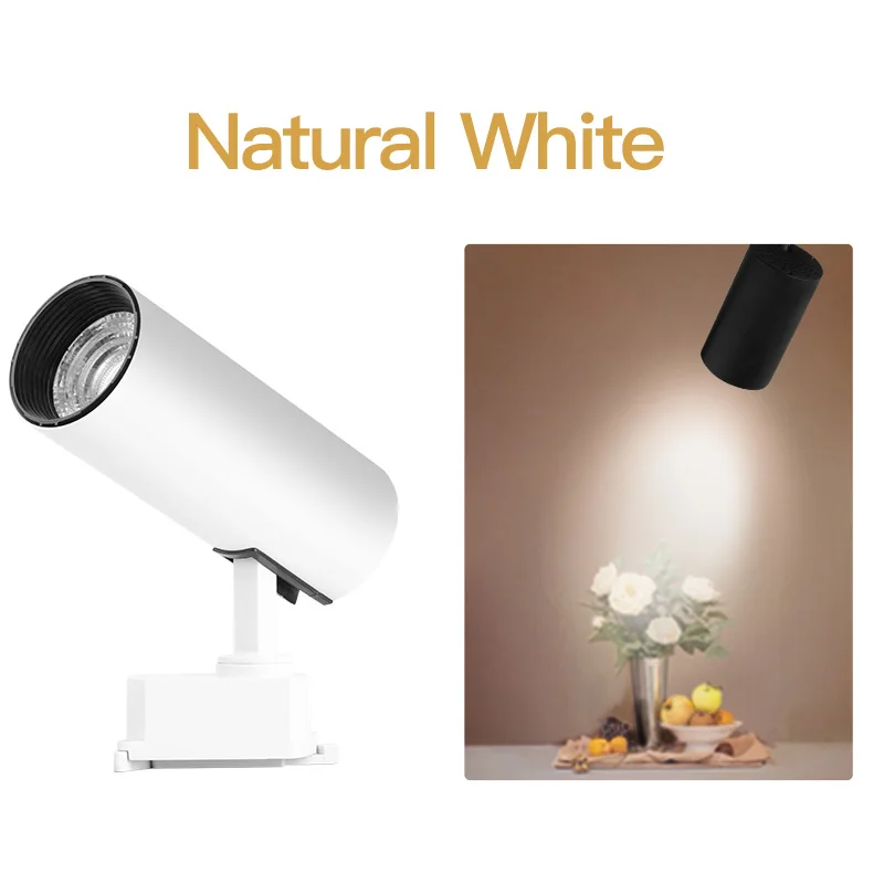Natrual White Регулируемый 12 Вт, 30 Вт, 40W 220V 20W светодиодный трек светильник COB лампа прожектор led light Rail светильник s потолочный Точечный светильник s Кухня магазин светильник ing - Испускаемый цвет: Natrual White
