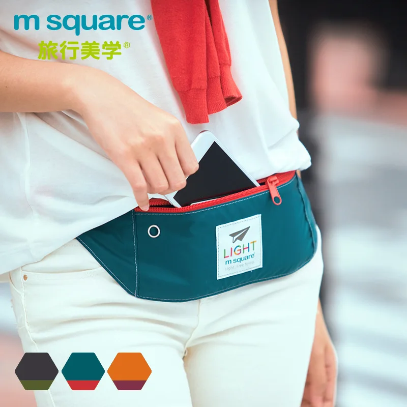 

Msquare Sports Waist Pack Multi-functional Sports Bag Anti-Theft Phone Bag Body Hugging Small Belt Bag