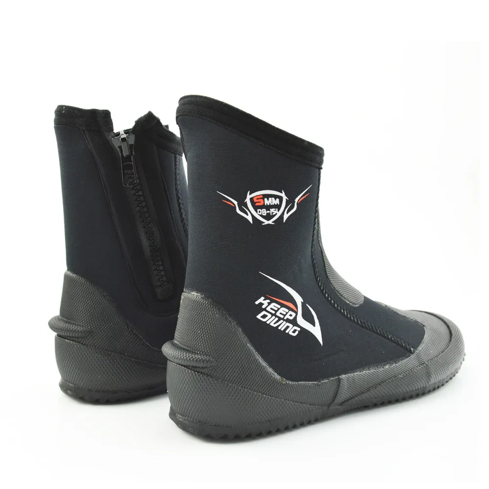 Neoprene 5mm Scuba Snorkeling Dive unisex Wetsuit Boots with Anti-Slip Rubber puncture resistant Sole for Watersports | Спорт и