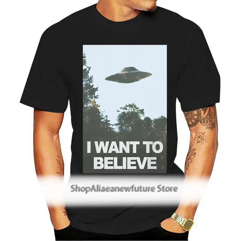 私は信じx ファイルポスターtシャツufoエイリアンテレビ番組sf白グレーカスタムプリントtシャツ Tシャツ Aliexpress