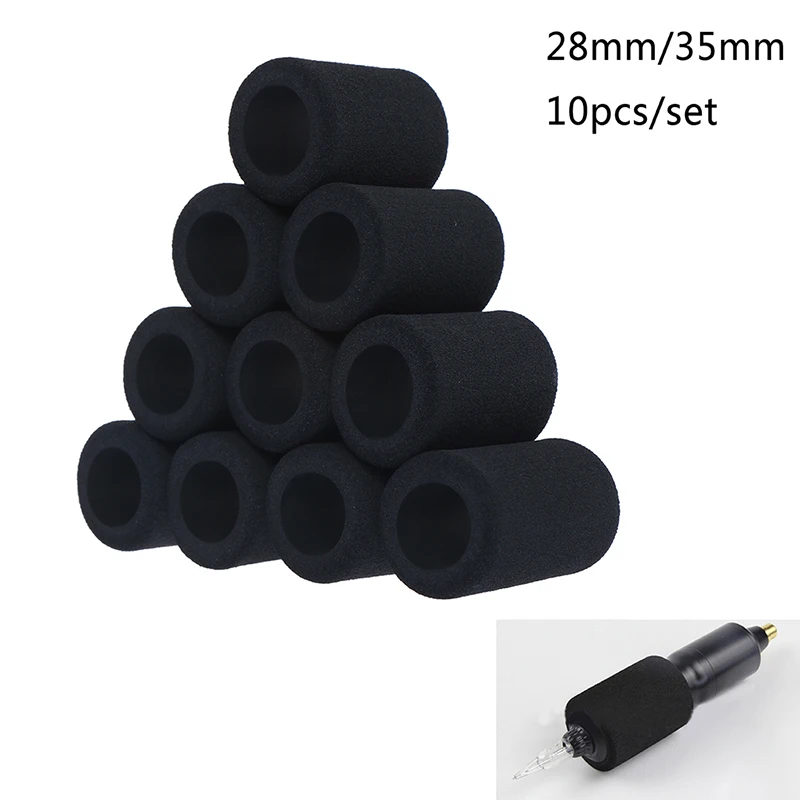 10pcs/Lot Memory Foam Tattoo Grip Tattoo Cartridge Grip Cover Tattoo Tubes Grip 28/35mm For Tattoo Grips