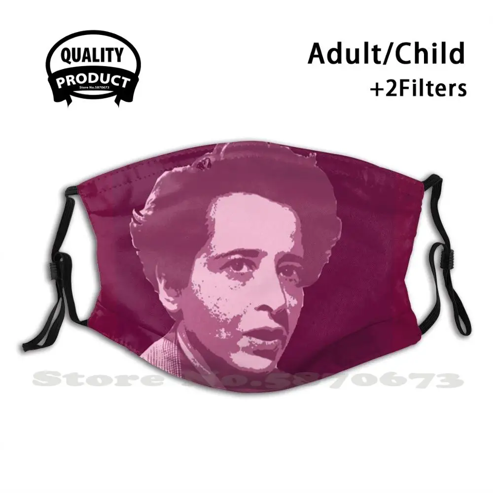 Красная портретная маска для лица Hannah Arendt с фильтром красная Ханна философия