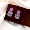 Earrings retro temperament Europe and America 2022 new high-quality purple earrings female exquisite niche Fashion Stud Earrings ► Photo 2/6