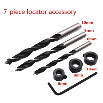 

7Pcs Set Oblique Hole Drill 15 Degree Angle Locator Accessories Bits Hole Jig Kit Woodworking Hand Tools 72XD