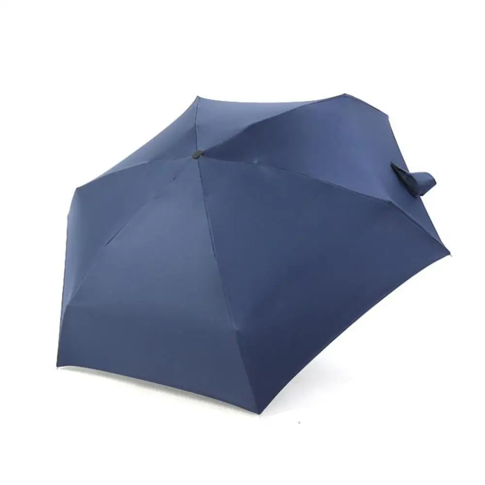 Navy Blue haveblack Дропшиппинг 180 г мини свежий солнцезащитный 5 складной зонт для дождя и солнца инновационный ультралегкий Зонт складывающийся в карман 18 видов стилей - Цвет: Navy Blue haveblack
