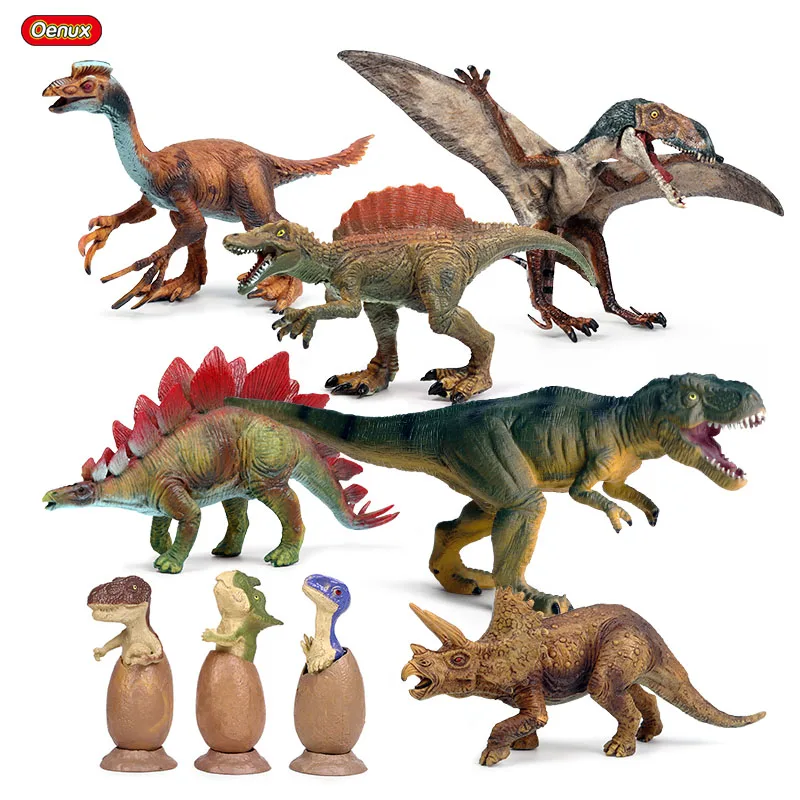 Oenux 9 шт./компл. моделирование динозавра Юрского периода Модель Фигурки ПВХ T Rex