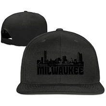 Милуоки Кепка унисекс Регулируемый плоский козырек шапка в стиле хип-хоп