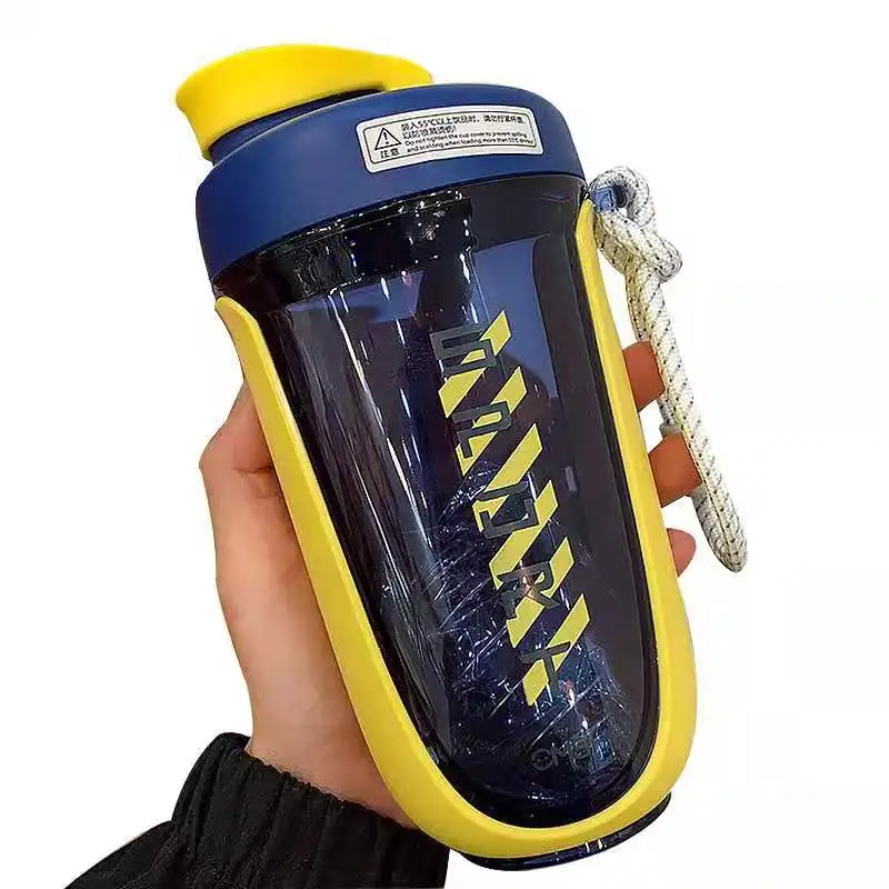 550ml Tritan Portable Cup Shake Protein Water Bottle Juice Milk Mix Powder Shake Cup Home Stirring Shake Cup with Stirring Ball