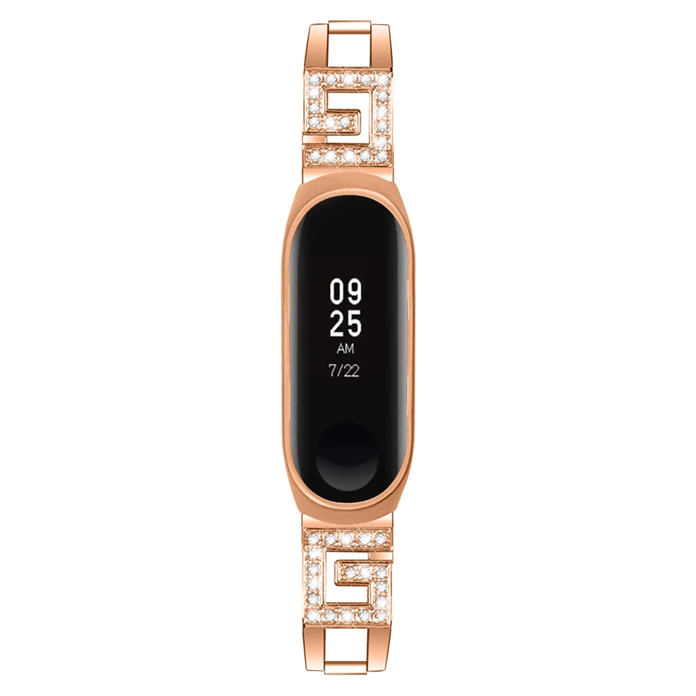 Watch Fashion Accessory Metal Stainless Steel for Mi Band 3/4 Metal Replacement Strap Stainless Steel Metal Wrist Strap