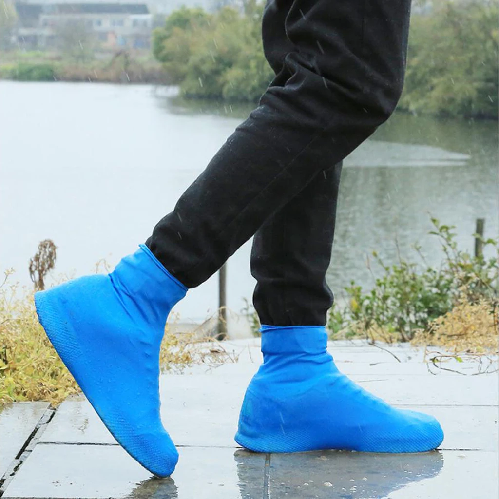 Disposable Boot & Shoe Covers - Durable, Water Resistant, non-slip, Recyclable Silicone Boots for Men Women Outdoors