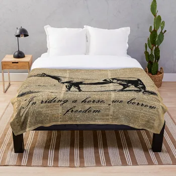 

Drop Shipping Printed Throw Blanket Sherpa Fleece Soft Blanket Flannel Rug Home Decoration For Bed Horse Champion Colt Over Vint