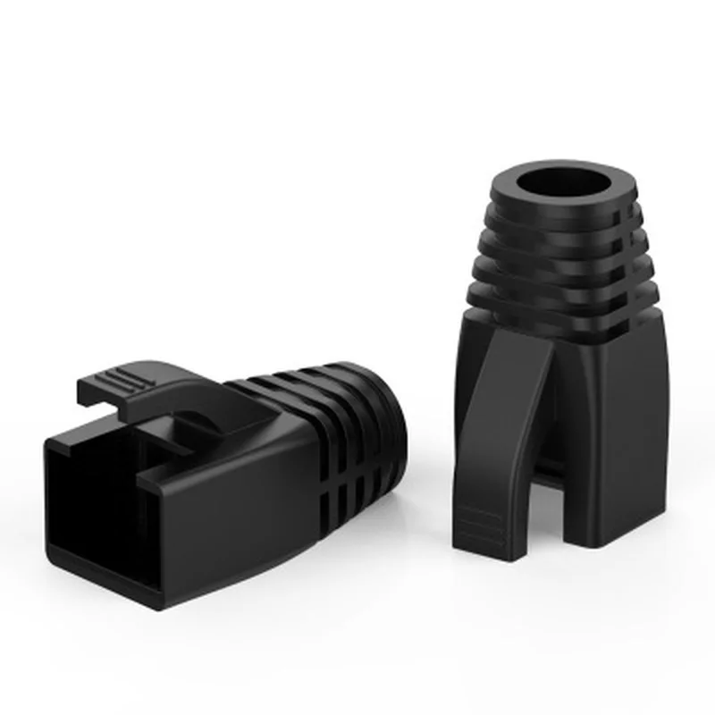 Xiatiaosann Lot De 100 Capuchons De Protection RJ45 Contre La Poussière Pour Prise Réseau LAN Cat7, Cat6e, Cat5e, Prise De Câble, Pour Commutateurs, TV, Ordinateur, Noir Et Blanc