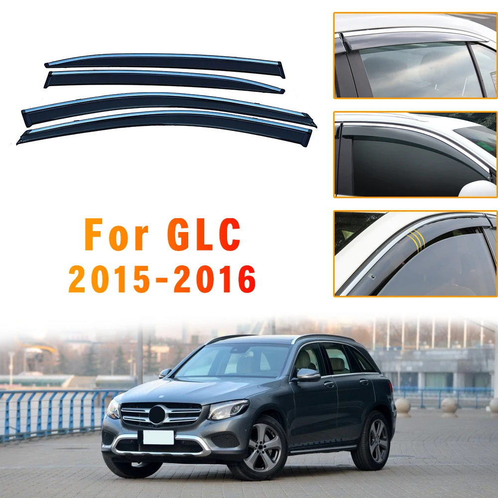 Для Mercedes Benz класса GLC X205 козырек авто защита от дождя дымовые вентиляционные шторы Защита от солнца и дождя охранные предметы 4 шт