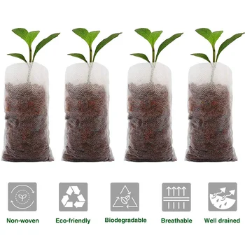 

50pcs/Pack Garden Supplies Environmental Protection Nursery Flower Pots Seedling Bags Fabrics Garden Planting for Home Decor