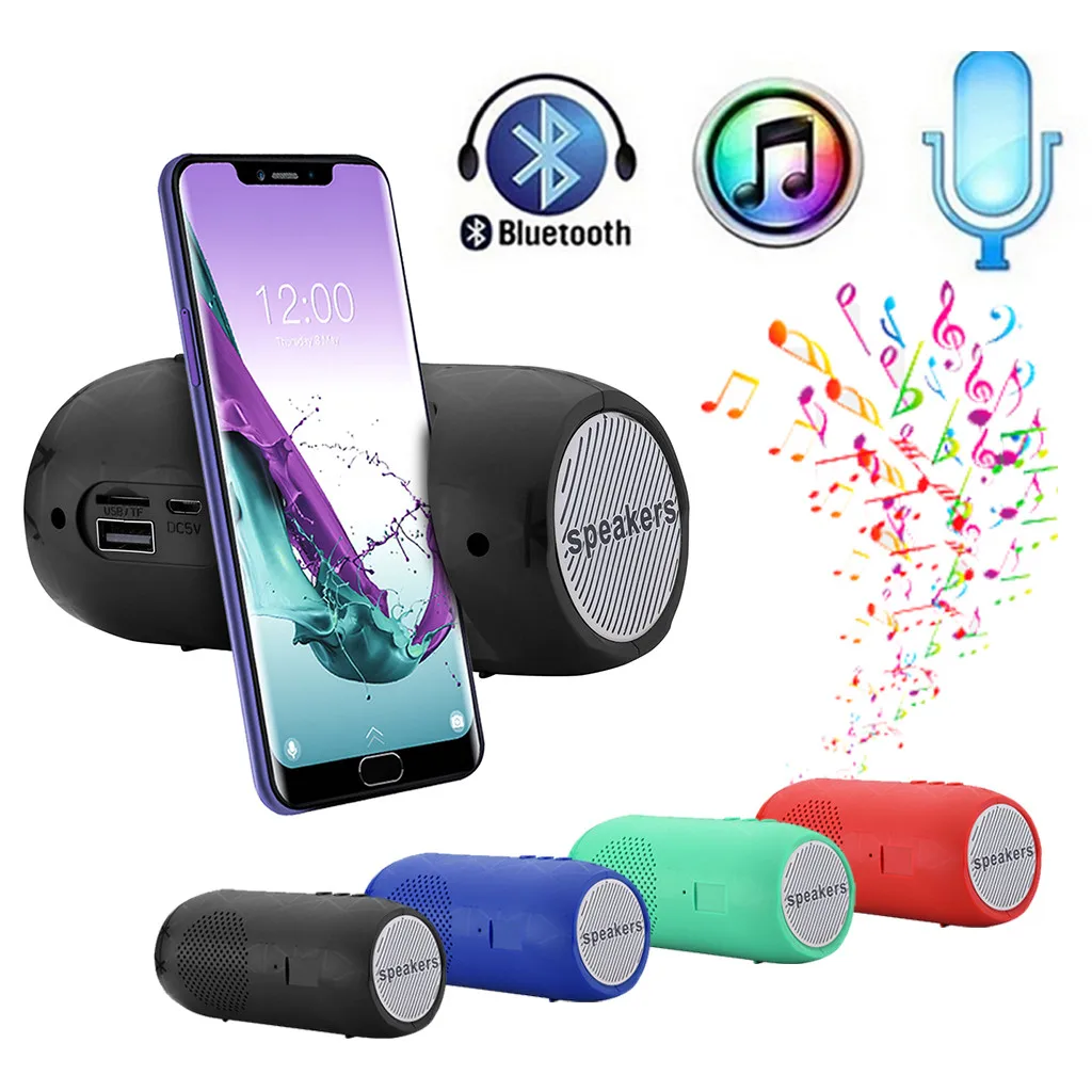 

Subwoofer Column Speakers Portable Wireless Bluetooth Speaker Stereo Sound Bar TF FM Radio for Computer Phones