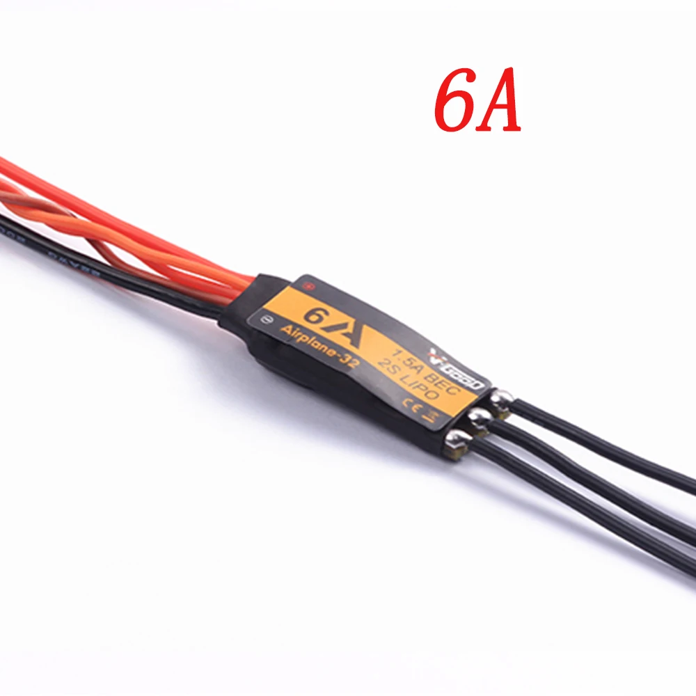 VGOOD бесщеточный ESC 6A/12A/20A/30/40A/60A/80A/100A/120A 2 с 32-бит с 1.5A SBEC для RC самолет Радиоуправляемый квадрокоптер - Цвет: 6A