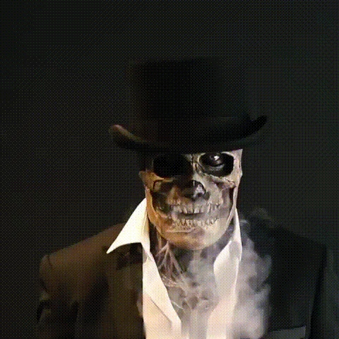 Terrifying 3D skeleton face disguise