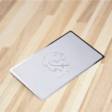 Травленое зеркало, металлическая карта без печати, простая и благородная металлическая визитная карточка