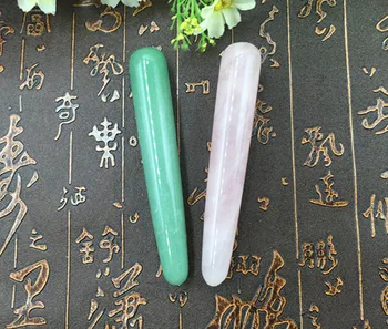 

Handmade Natural Jade Face Acupuncture Point Guasha Massage Tool SPA Therapy Rose Quartz Jade Scraping Stone Massager