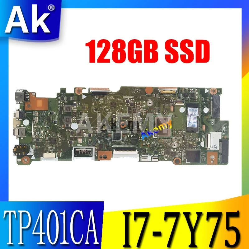TP401CA материнская плата для ноутбука For Asus VivoBook Flip 14 TP401C TP401CA7Y30 i7-7Y75 8 Гб RAM 128 SSD |