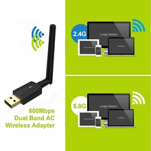 USB Wifi адаптер Bluetooth WiFi Двойная модель беспроводная сетевая карта для Windows 7/8/8,1/10 ноутбук Настольный 600 м USB WiFi адаптер
