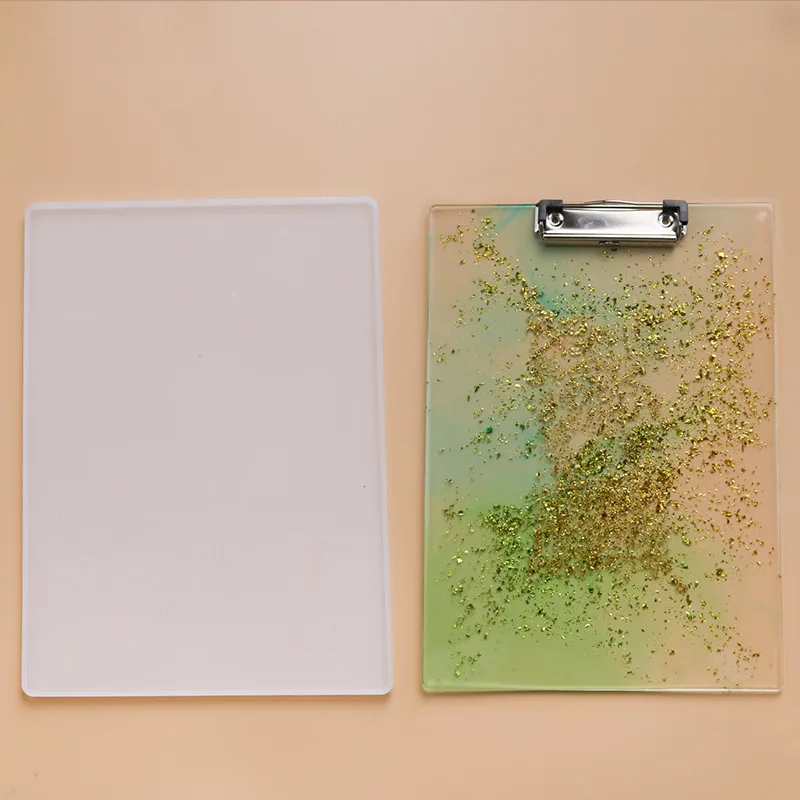 

2021 New DIY Folder Resin Mold Crystal Epoxy Resin Drawing Board Mirror Silicone Mold for Resin