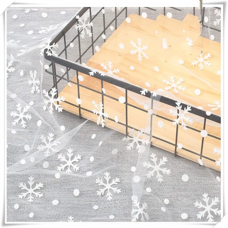 GLace 3Y/лот Высококачественная кружевная ткань в горошек со снежинками для одежды материал свадебного платья TX1439