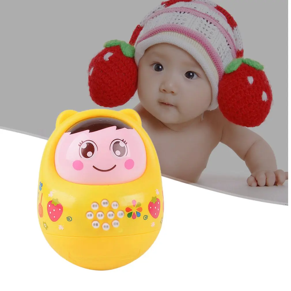 Новинка, От 0 до 1 года, детская игрушка, большой стакан для детей 3-6-9-12 месяцев, игрушка для раннего образования, милый Неваляшка, музыкальный светильник