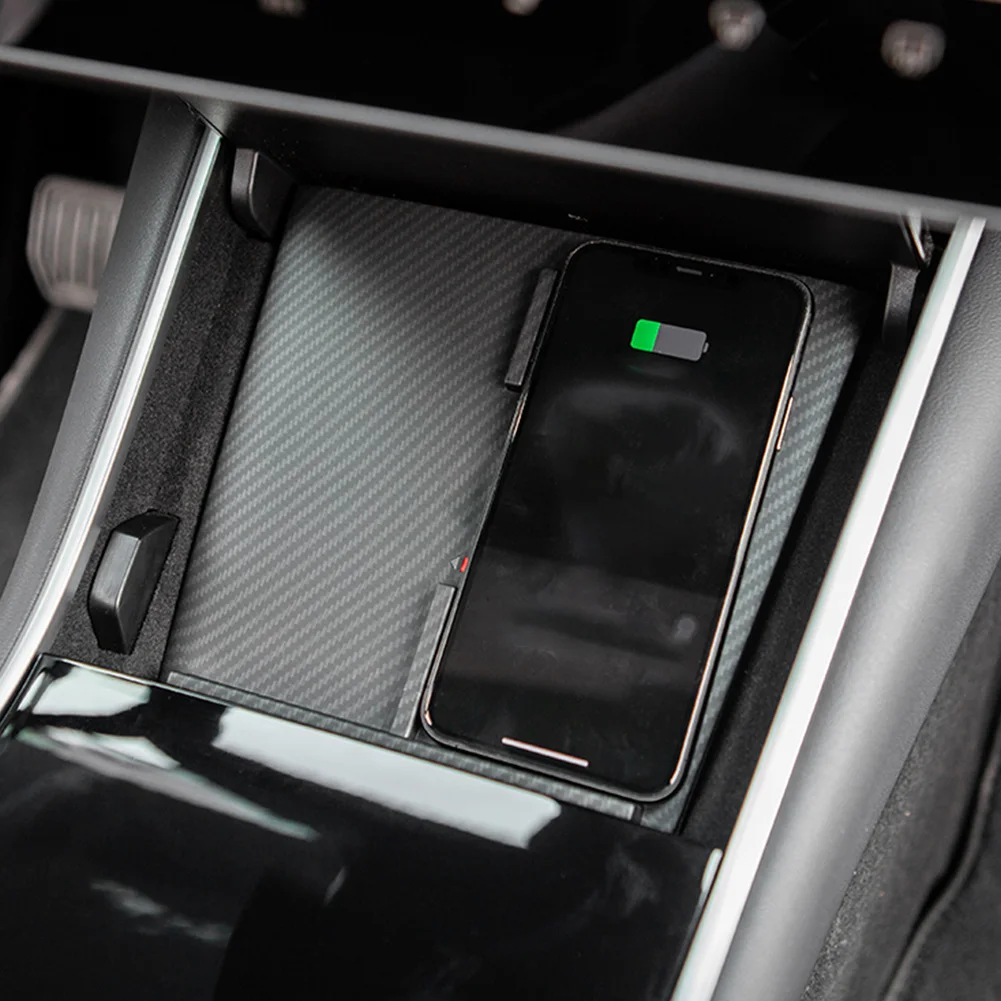 Эффективная Автомобильная плата в форме более стабильного USB быстрого беспроводного автоматического зарядного устройства для телефона простота в эксплуатации для Tesla модель 3