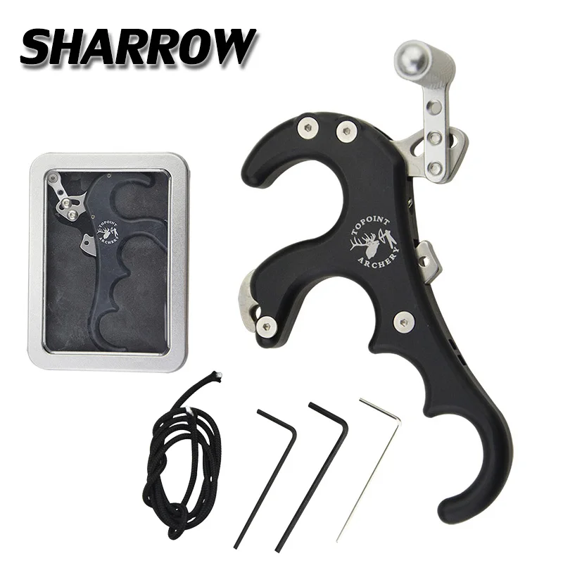 

1PC TP425 Archery Arrow Compound Bow Release Aluminum Alloy Thumb Grip Outdoor Hunting Shooting Bow And Arrow Accessories