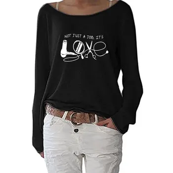 

Hairdresser T Shirt Women t shirt Long Sleeve Funny Autumn Tops Streetwear Tshirt Women Casual Clothes