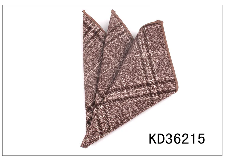 Suit Pocket Square For Men Plaid Cotton Hanky Mens Handkerchiefs Casual Suits Square Handkerchief Towels For Party Scarves - Color: KD36215