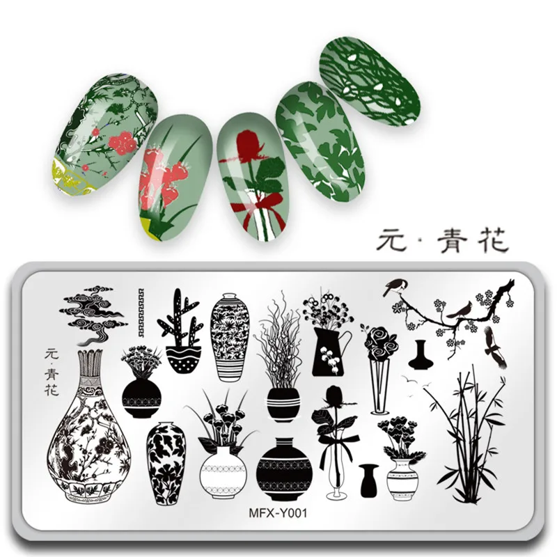 MiFanXi Rectangle Nail Stamping Plates Template Beautiful DesignPlateCute Animal Birdie Manicure Nail Art Stamp Image 2